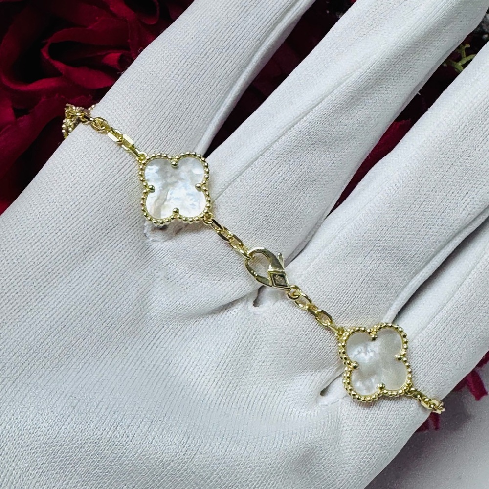 🍀SALE $1500 SET CUSTOM CLOVER MOTHER OF PEARL - Picture 6 of 13
